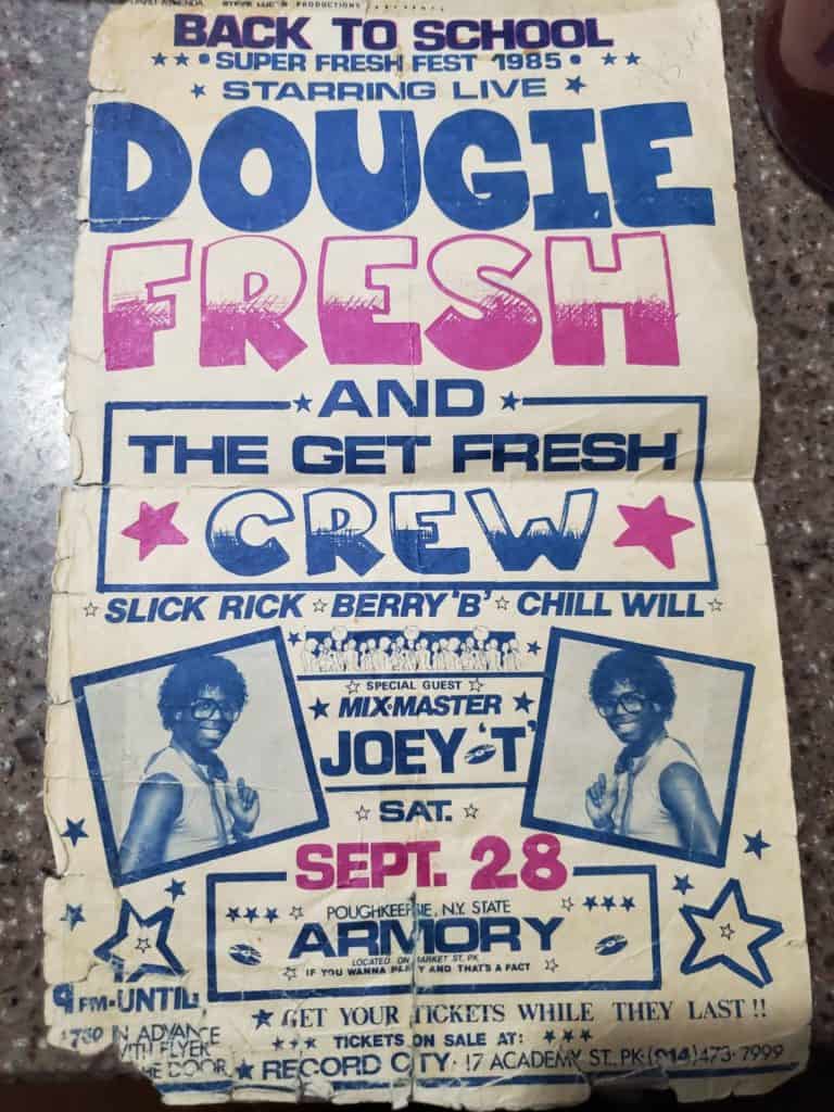 Doug E Fresh Super Fresh Fest flyer 1985